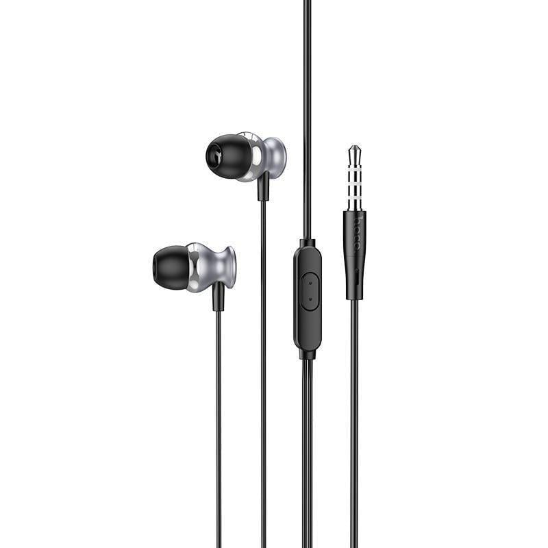 Наушники Hoco Fountain metal universal earphones with microphone M106 Чорний (2005106280)