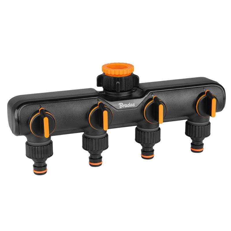 Распределитель Bradas ECO-PWB3054 Black Line с 4 кранами РЗ 1" до РЗ 3/4" (49045)