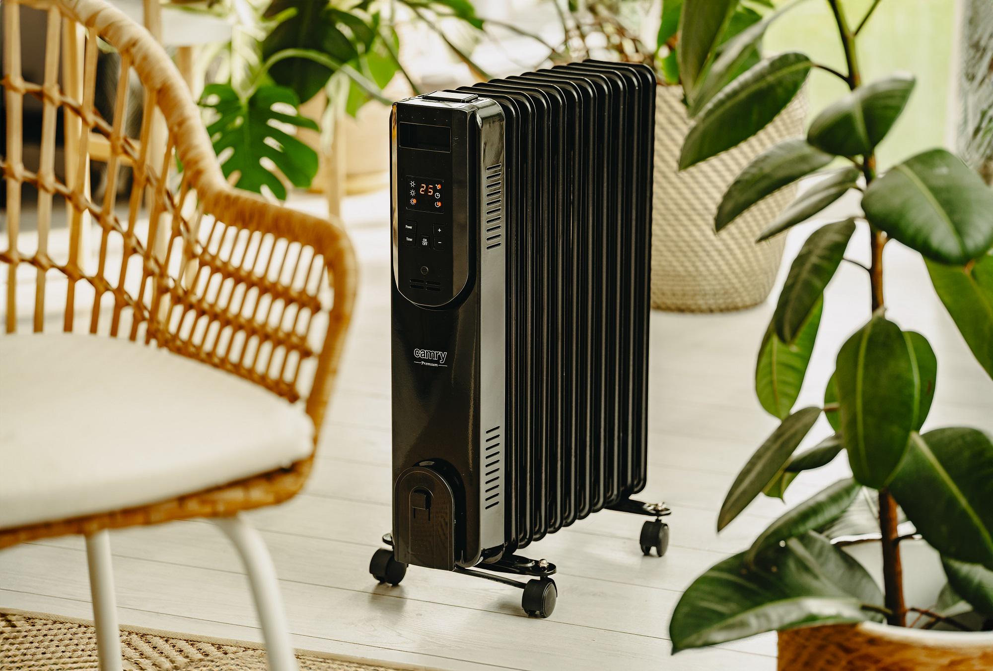 Масляний радіатор Camry CR 7813 пульт ДК 11 ребер 2500 Вт Чорний (6618) - фото 7