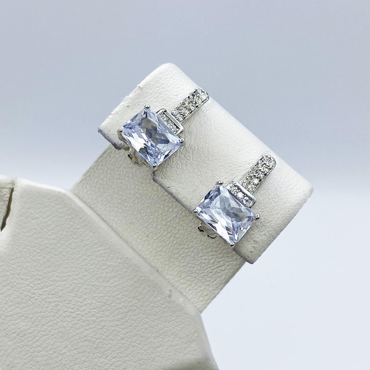 Серьги серебряные с кубическим цирконием 4,53 г (2199860857)