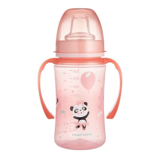 Поїльник тренувальний Canpol Babies EasyStart 240 мл Sweet fun Рожевий (35/208_pin)