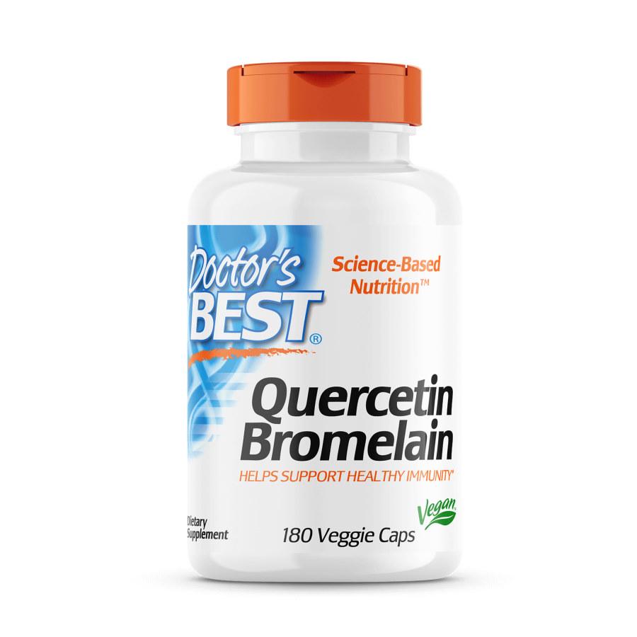 Натуральна добавка Doctor's Best Quercetin Bromelain 180 вегакапс. (7834)