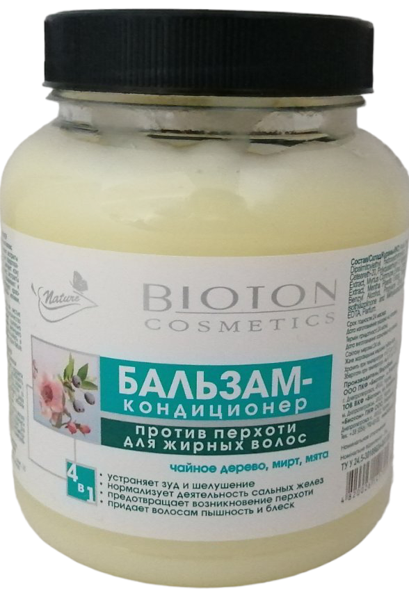 Бальзам-кондиціонер Bioton Cosmetics Nature проти лупи для жирного волосся 500 мл