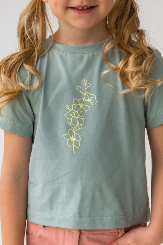 Футболка для девочки Арита 110 см Ментоловый - фото 3 Футболка для девочки Арита 110 см Ментоловый - фото 3
