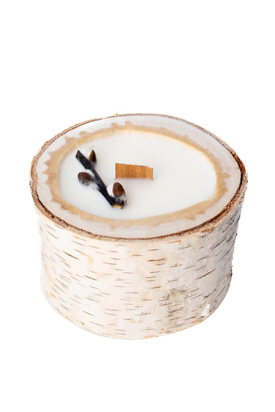 Свічка ароматична у дереві "Шепіт весняного лісу"
