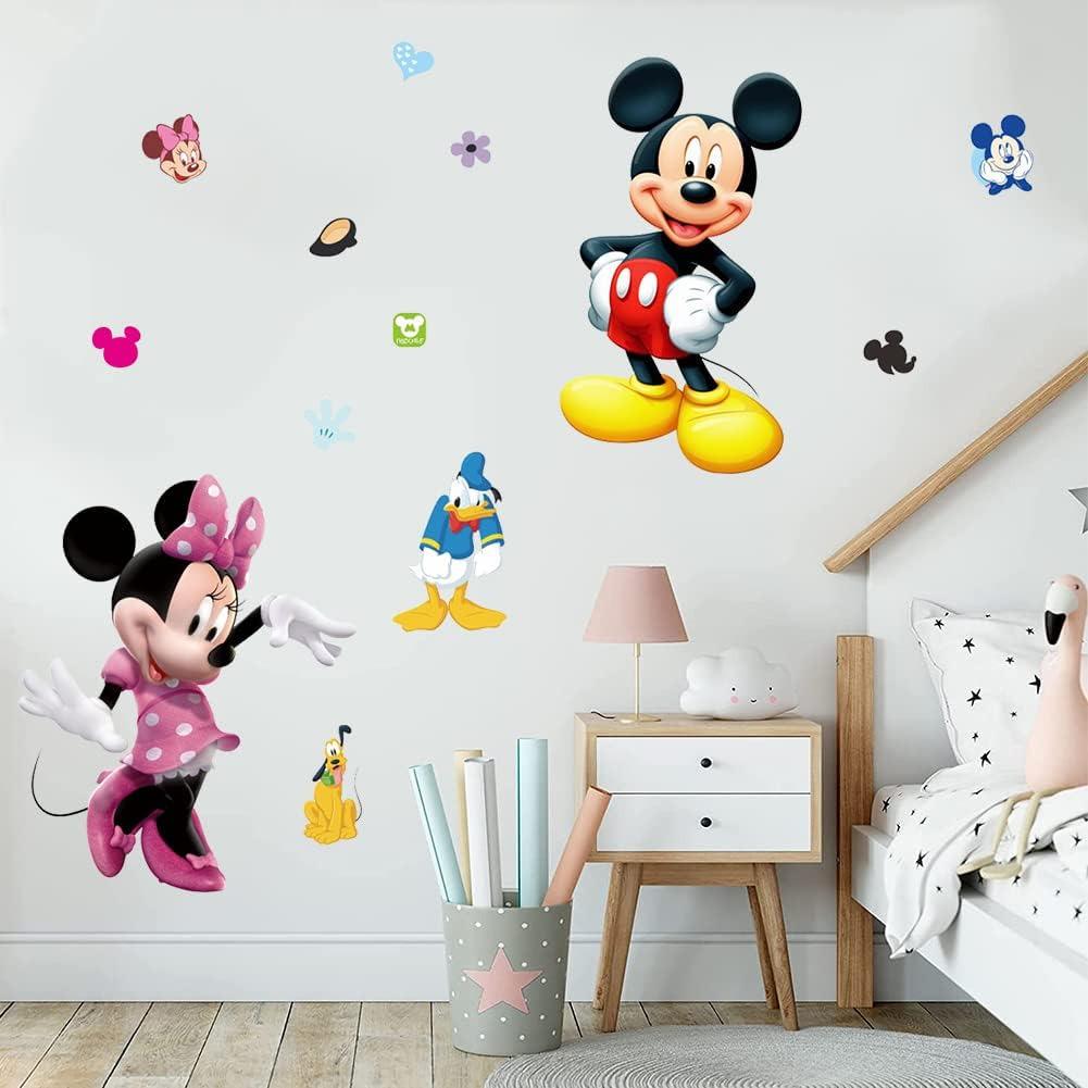Набір вінілових наліпок Міккі та Мінні Маус для дитячої кімнати для дівчаток і хлопчиків 50х70 см - фото 5 Набір вінілових наліпок Міккі та Мінні Маус для дитячої кімнати для дівчаток і хлопчиків 50х70 см - фото 5