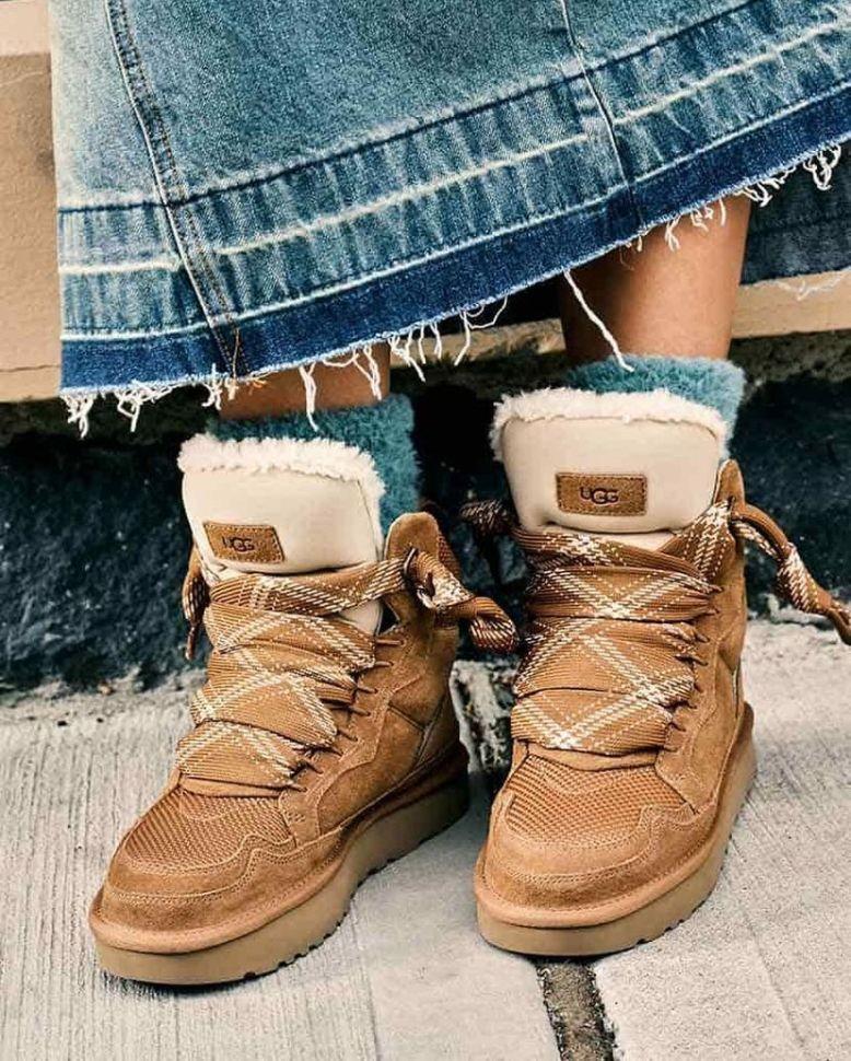 Кросівки зимові замшеві UGG Lowmel Sneaker Chestnut р. 38 Коричневий (16862) - фото 15