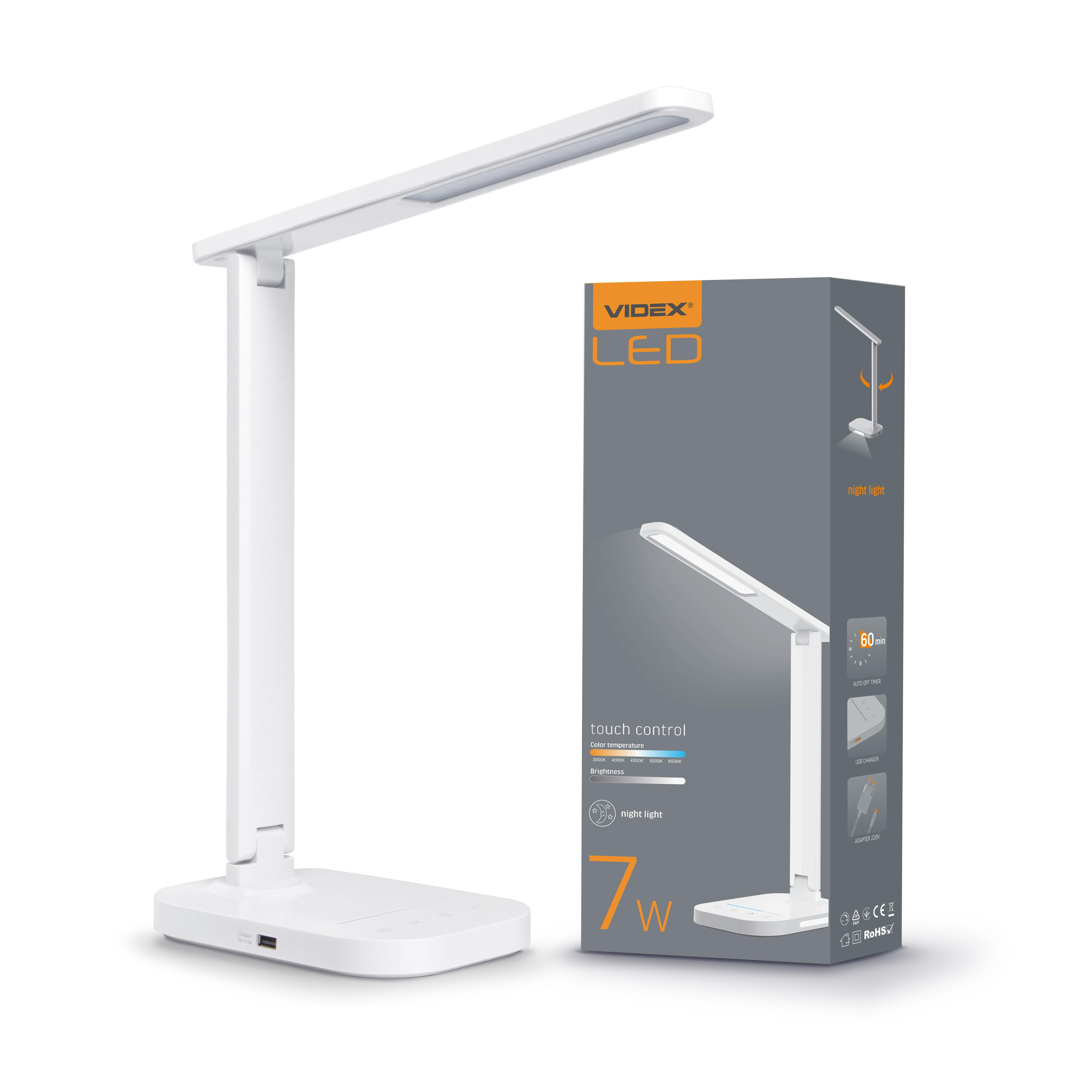 Настольная лампа Videx TF12W 7 Вт Белый (25947) - фото 2 Настольная лампа Videx TF12W 7 Вт Белый (25947) - фото 2