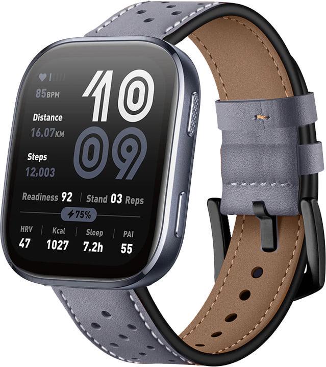 Ремешок кожаный Classico для Amazfit Bip 6 Grey (40519-33)