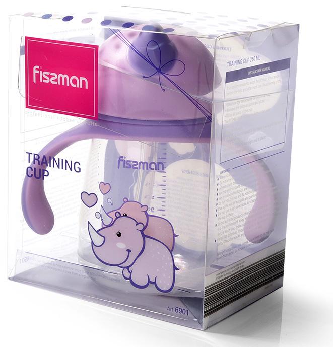 Бутылочка детская Fissman Babies Носорог с ручками 260 мл - фото 4 Бутылочка детская Fissman Babies Носорог с ручками 260 мл - фото 4