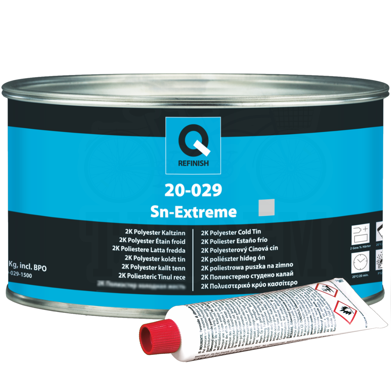 Шпаклевка универсальная Q-REFINISH 20-029 SN-Extreme Cold Tin Putty холодное олово 1,5 кг