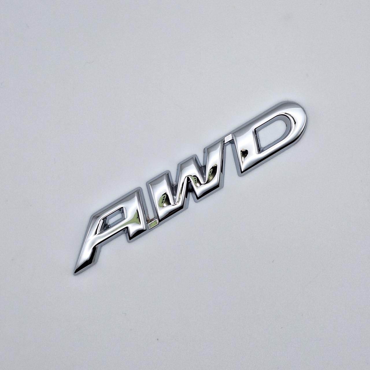 Эмблема надпись AWD металл 9 х 1,5 см Хром глянцевый (1673886341)
