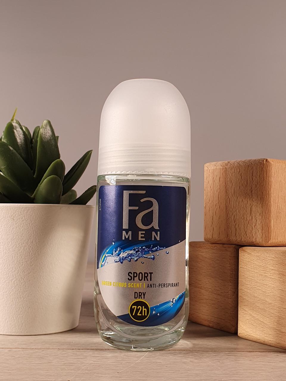Дезодорант кульковий Fa Men Sport із ароматом зеленого цитрусу 50 мл (1882906250)