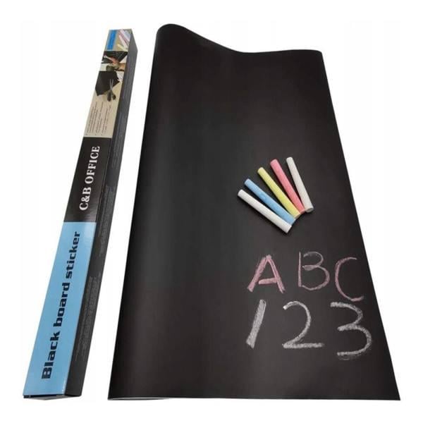 Самоклеящаяся пленка для рисования мелом Black Board Sticker 45х30 см Черный (adeb9ea7)