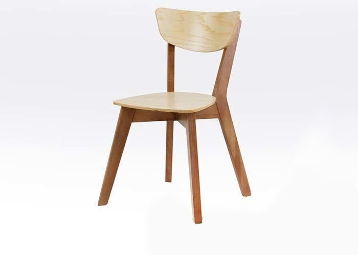 Стул деревянный Микс Мебель твердая Рондо Орех/Ясень натуральный (18460)