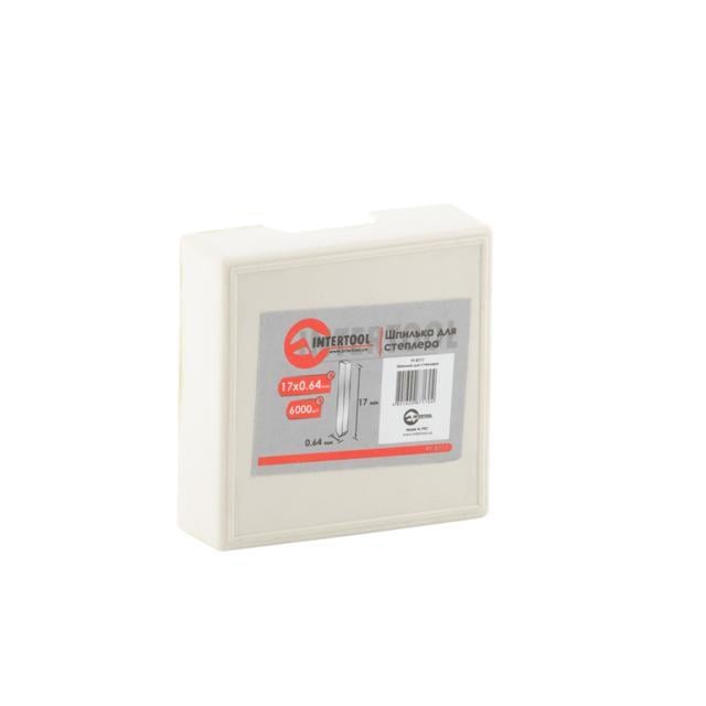 Заколка для степлера Intertool PT-8717 17 мм D 0,64 мм 6000 шт.