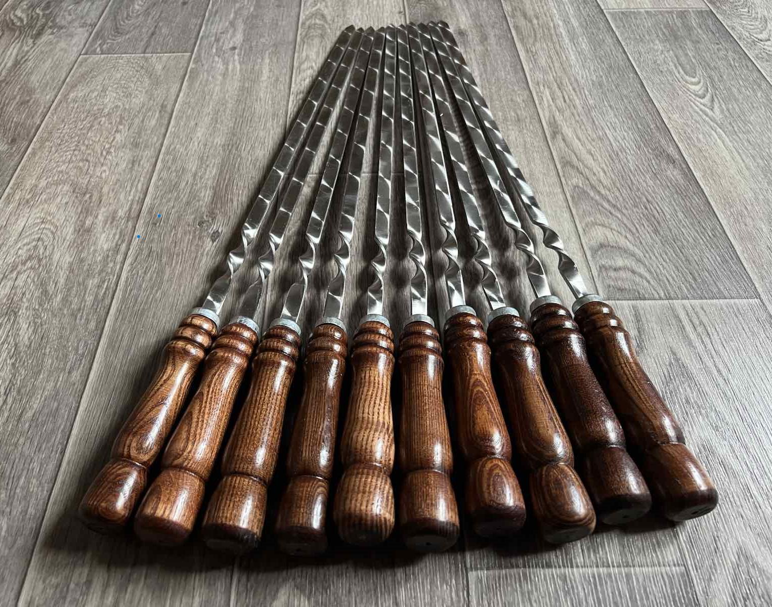 Набор шампуров с деревянной рукояткой 720x3x12 мм 10 шт. (7102)