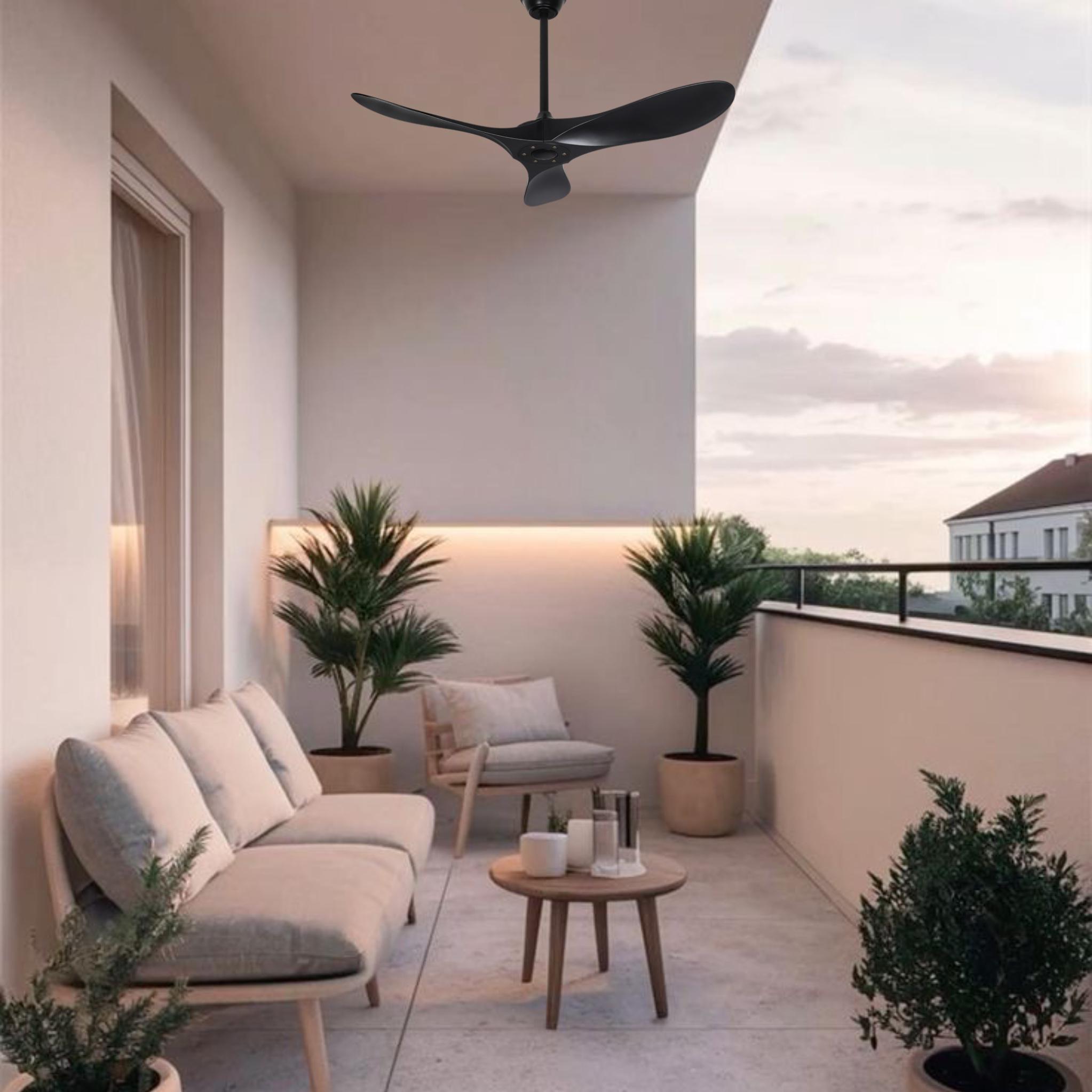 Вентилятор стельовий з пультом 110 см Чорний (94-7105 Чорний 42 BK) - фото 3