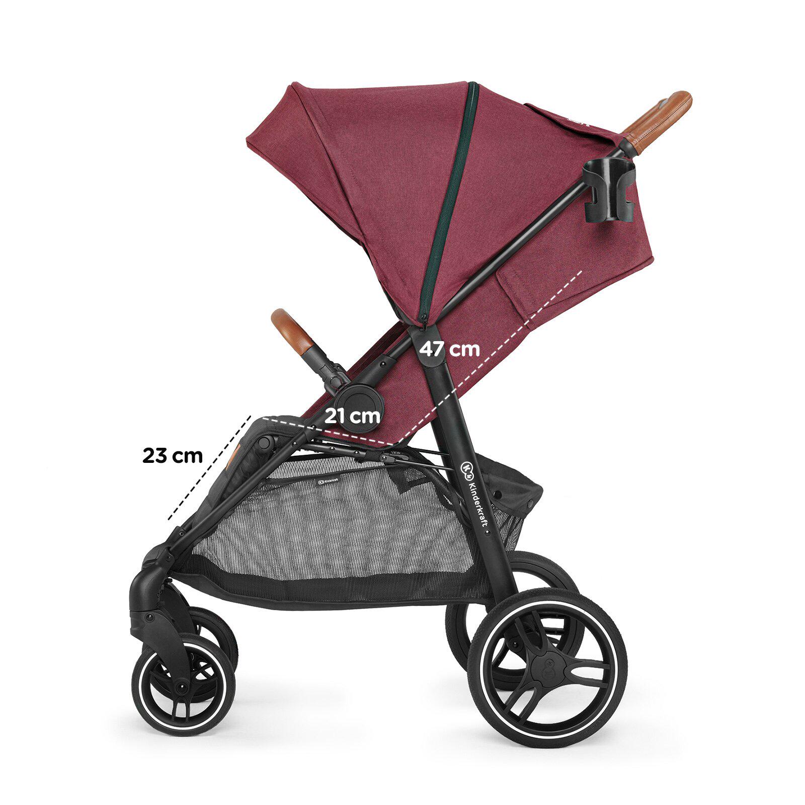 Коляска прогулянкова Kinderkraft Grande LX Burgundy (KKWGRANBRG00LX) - фото 6 Коляска прогулянкова Kinderkraft Grande LX Burgundy (KKWGRANBRG00LX) - фото 6