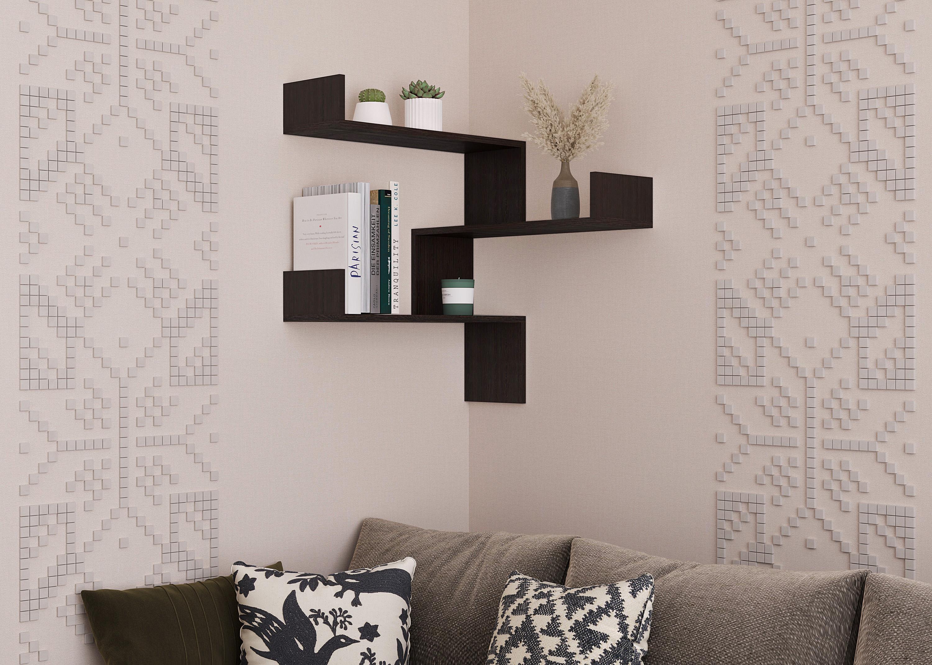 Полиця кутова P-10 600х748х200 мм Венге темний