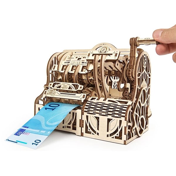 3D пазл механический UGEARS «Кассовый аппарат» - фото 2 3D пазл механический UGEARS «Кассовый аппарат» - фото 2