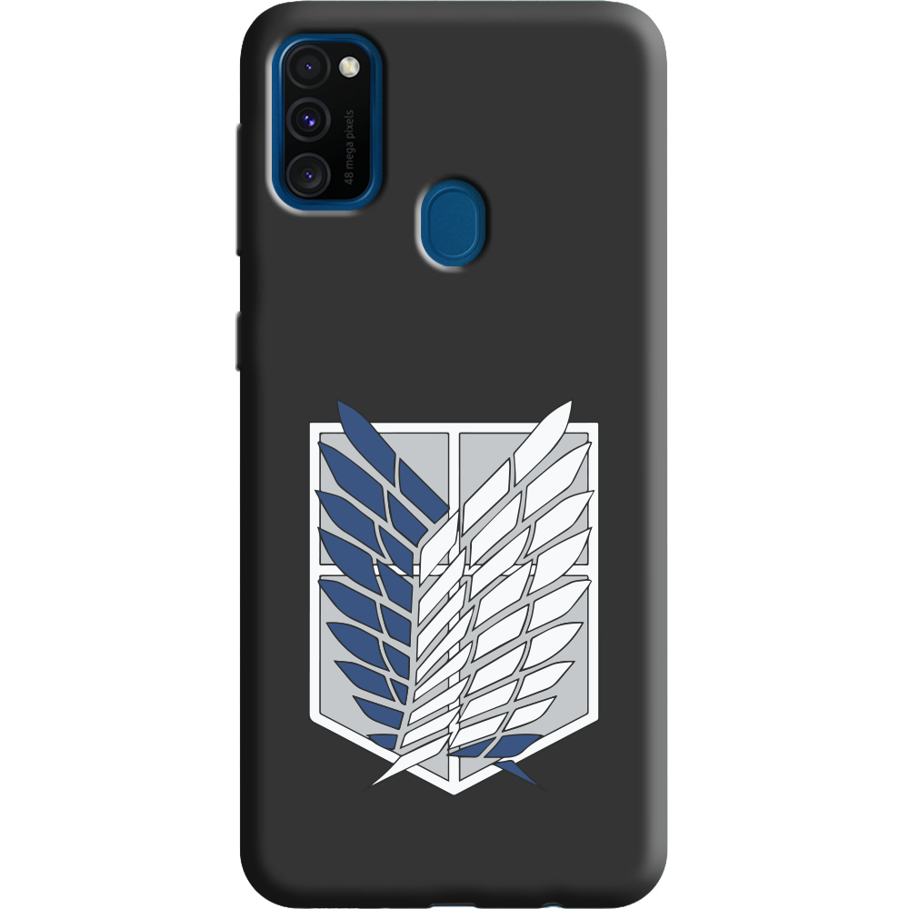 Чехол с рисунком Boxface Samsung M307 Galaxy M30s Атака Титанов Крылья Свободы Черный силикон (38209-bk88-38658)