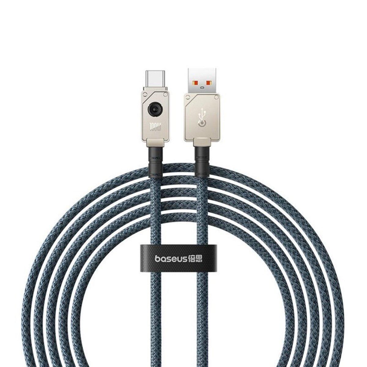 Кабель Baseus P10355801221-01 usb a type c для швидкого заряджання та синхронізації Unbreakable Series 100W 2 м Білий (612137)