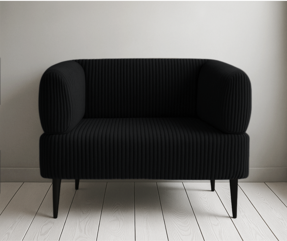 Кресло офисное ТОБІ ШО Бенно-1 с подлокотниками 1000х720х750 мм велюр/вельвет Lotus 100/Black (kjk7869)