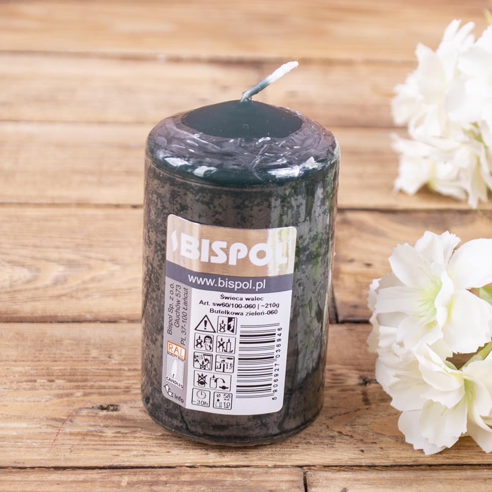 Свеча bispol цилиндрическая 60х100 мм Зеленый (3652-8) Свеча bispol цилиндрическая 60х100 мм Зеленый (3652-8)