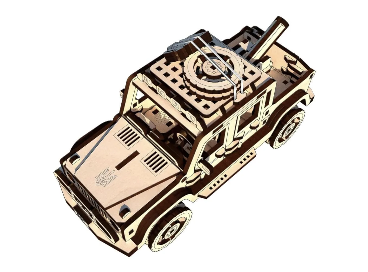 3D Пазл Механічний Pazly Пікап дерев'яний 187 деталей (UPZ-006) - фото 3 3D Пазл Механічний Pazly Пікап дерев'яний 187 деталей (UPZ-006) - фото 3