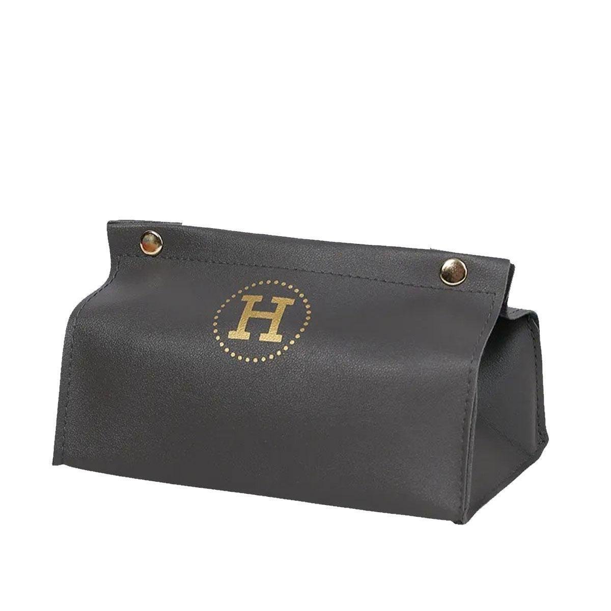 Салфетница из экокожи автомобильный HP-3-213G 20х7,5х11,5 см Серый (A-033512) - фото 1