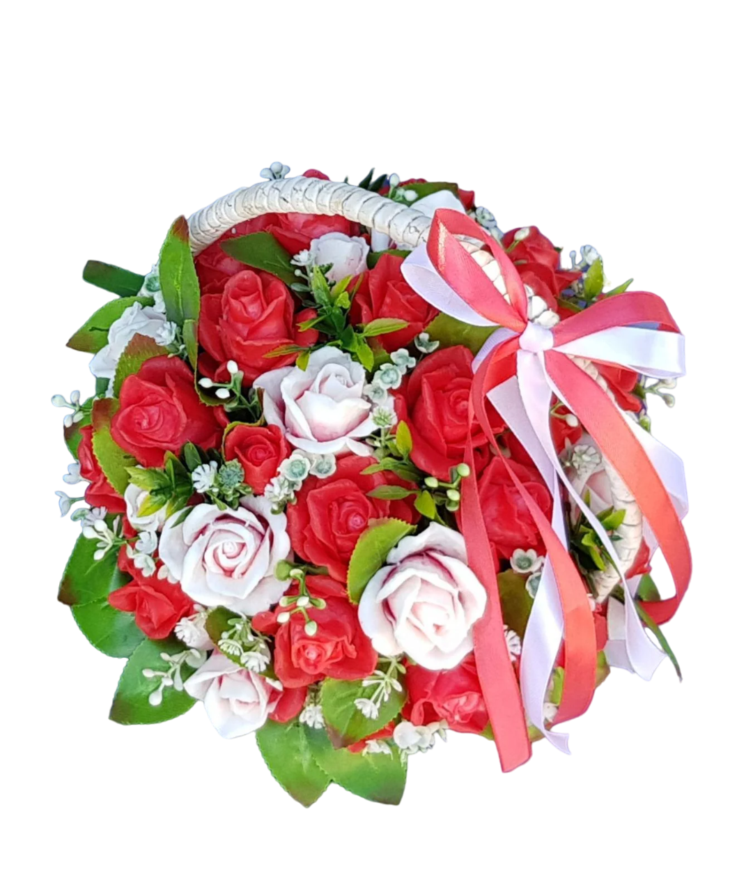 Мыло ручная работа Букет роз в корзине (AS00029)