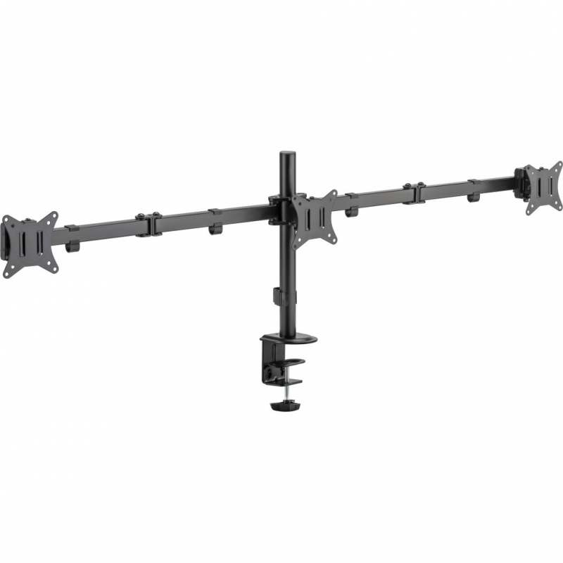 Кронштейн для монітора Brateck LDT66-C034 на 3 монітори 17-27" Чорний (22631578) - фото 9