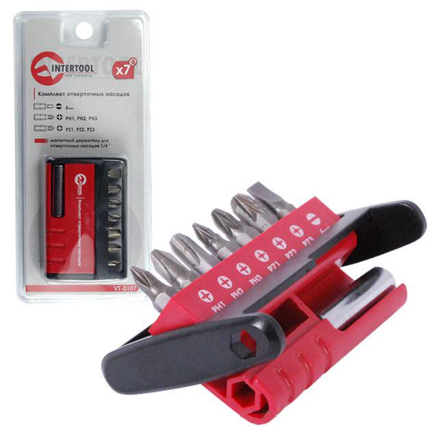 Набор насадок на отвертку Intertool VT-0107 7 шт. (114890)