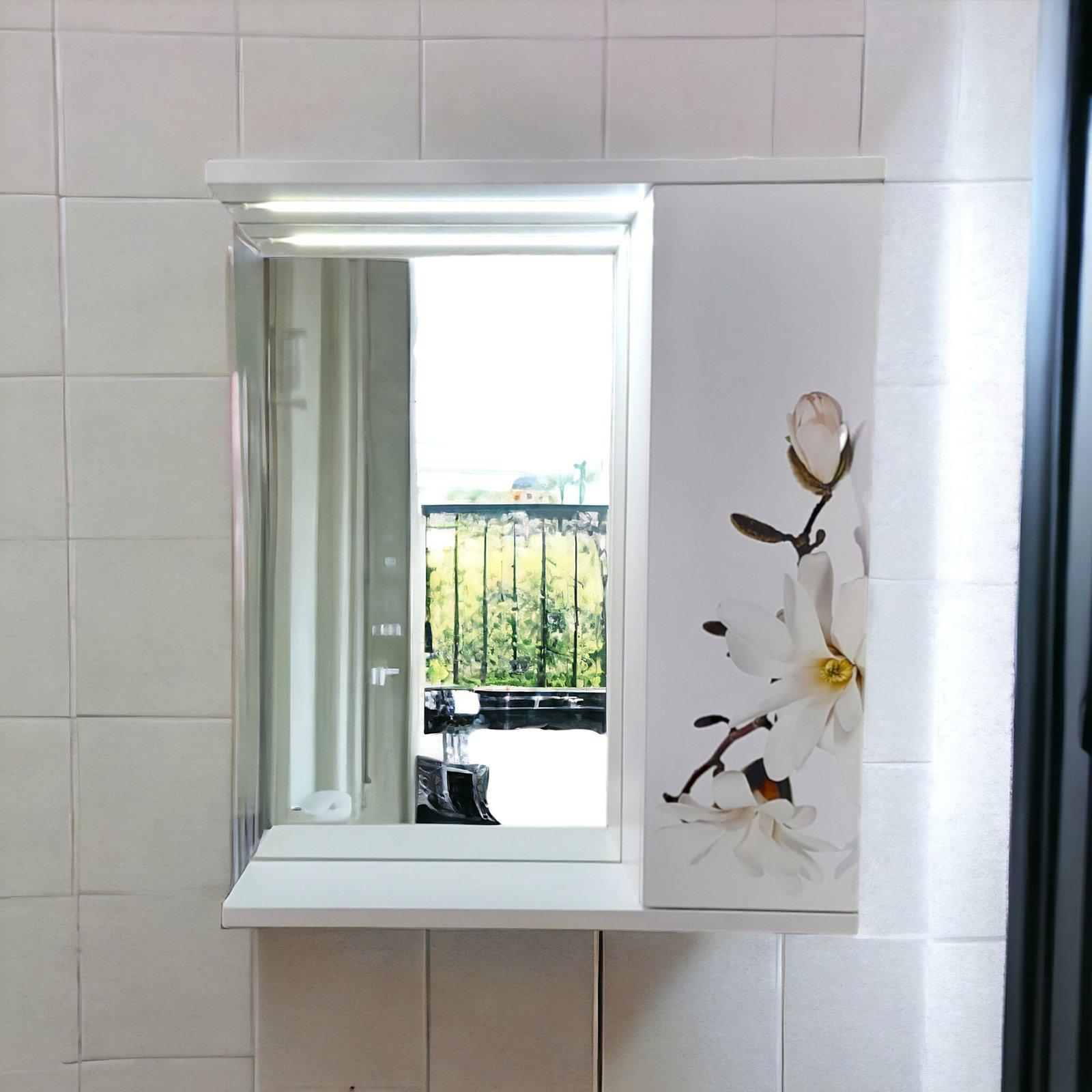 Зеркало для ванной комнаты Mikola-M Магнолия пластиковое 65 см (2367) - фото 10 Зеркало для ванной комнаты Mikola-M Магнолия пластиковое 65 см (2367) - фото 10