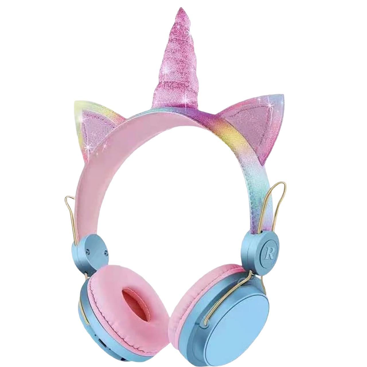 Бездротові Bluetooth-навушники Wireless headSet Unicorn 808АН Єдиноріг Pink