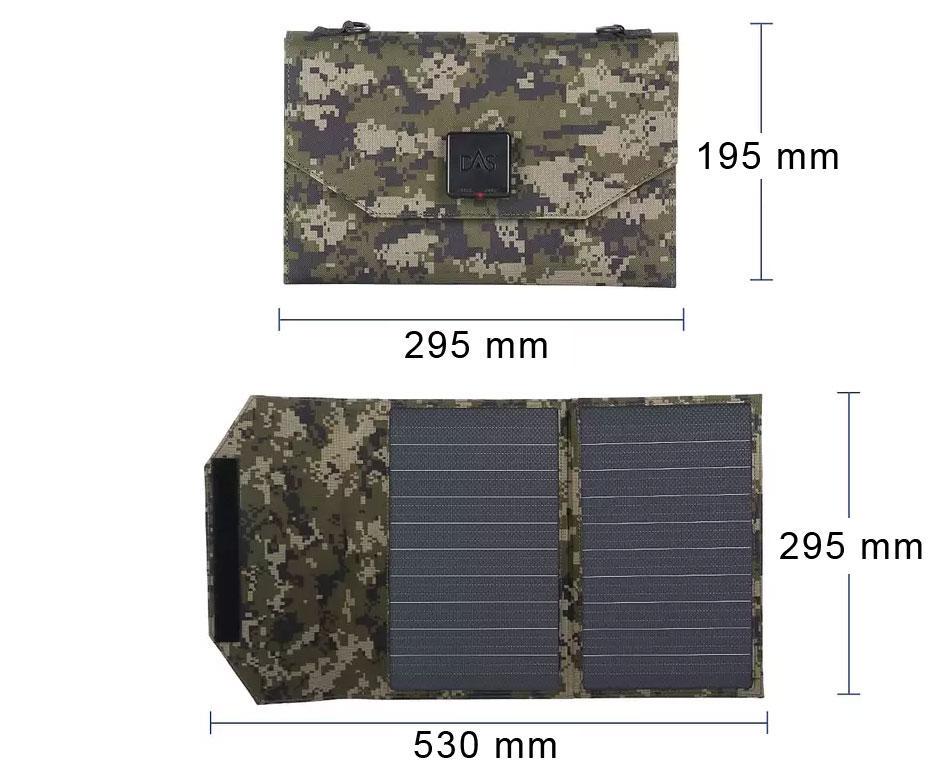 Солнечное зарядное устройство Dasolar 20W 2xUSB/1хType-C PD Camouflage - фото 8