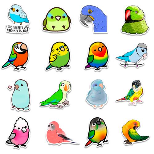 Набор наклеек Parrots 50 шт. - фото 2