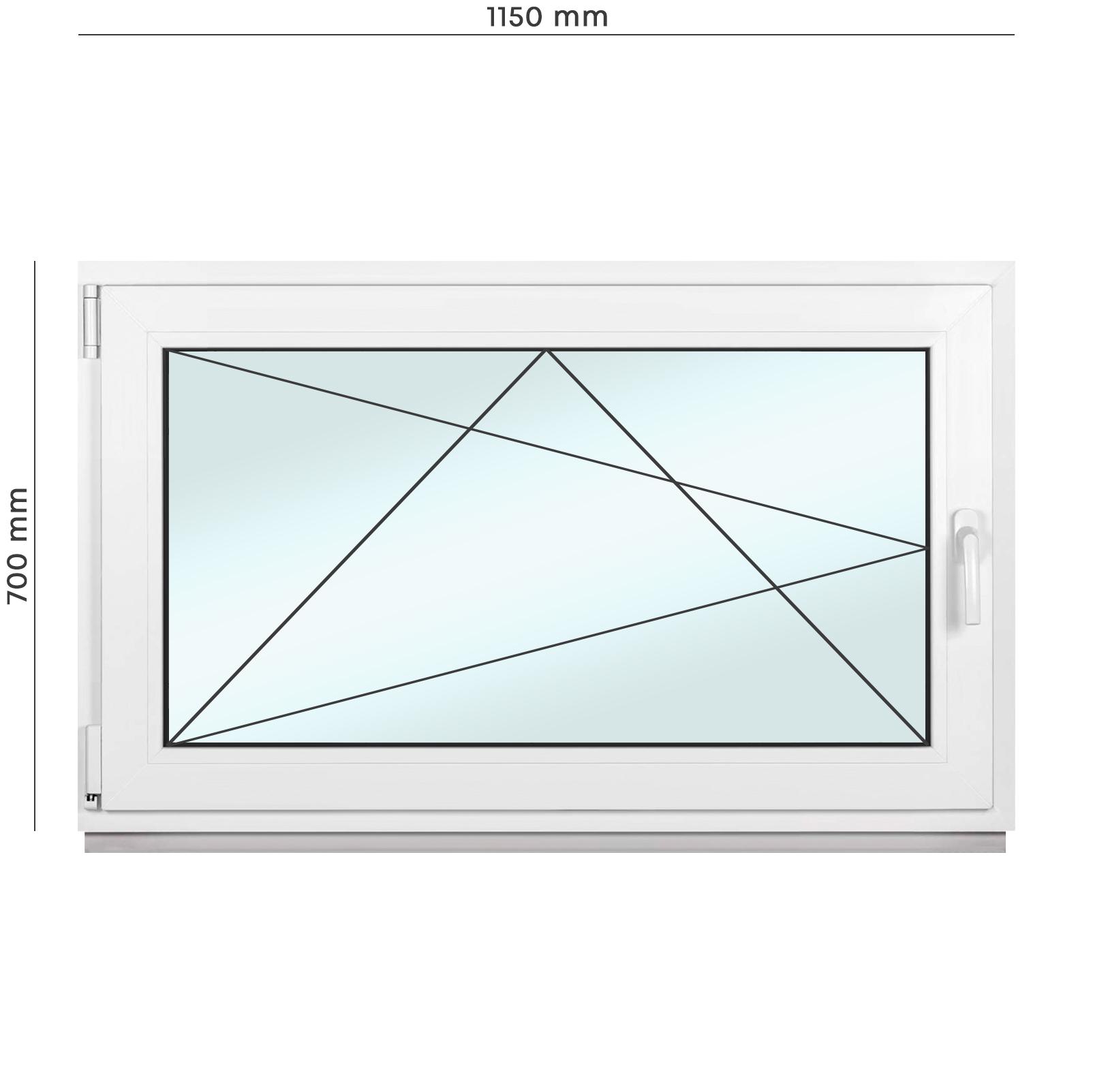 Вікно металопластикове Framex поворотно-відкидне з лівим відкриттям 1150х700 мм Білий - фото 2