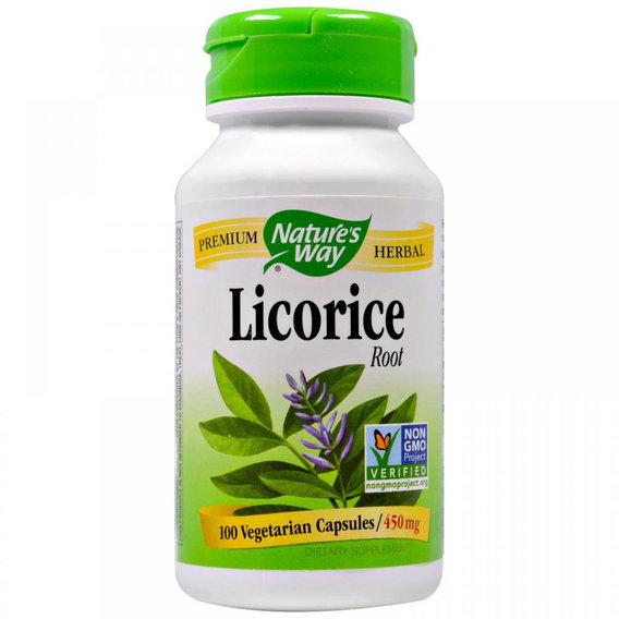 Корень солодки Nature's Way Licorice Root 450 мг 100 Veg Caps