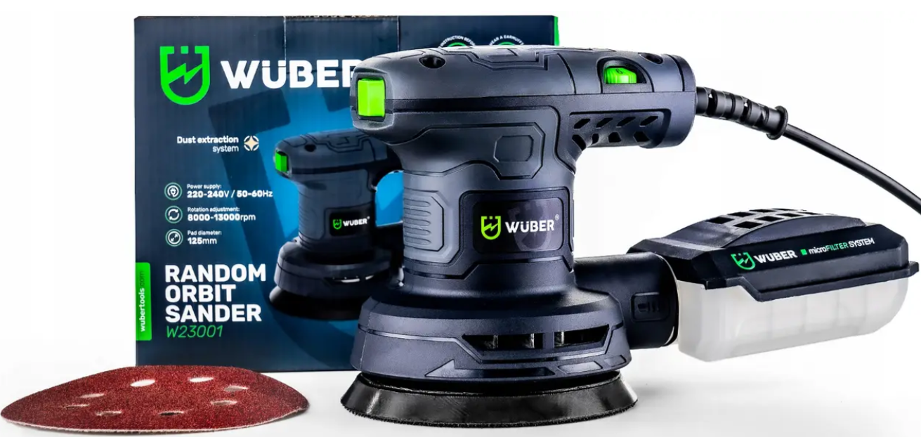 Шлифмашина эксцентриковая Wuber W23001 350 Вт 220-240В 125 мм (W23001)