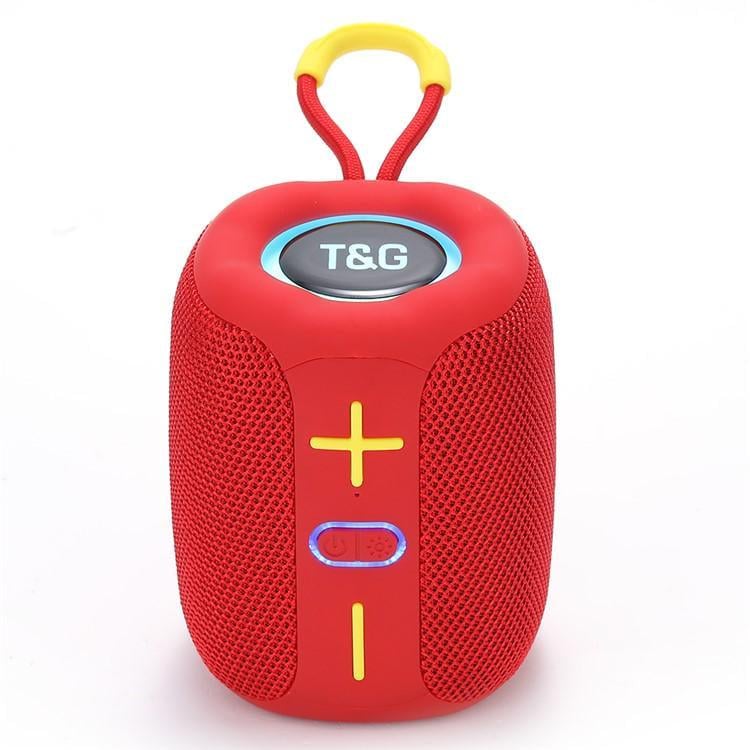 Портативна колонка T&G 658 8W з RGB підсвічуванням Red