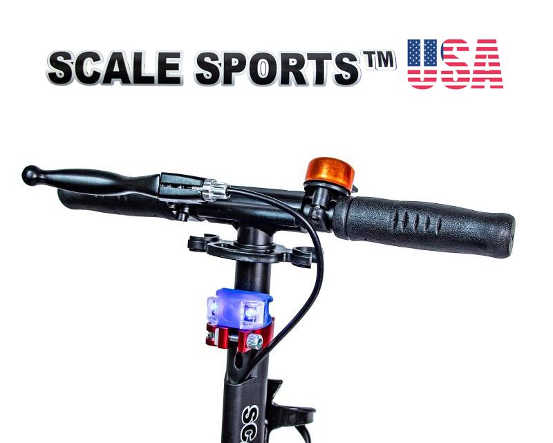 Самокат Scale Sports з LED-ліхтариком USA Чорний (ss-08) - фото 4