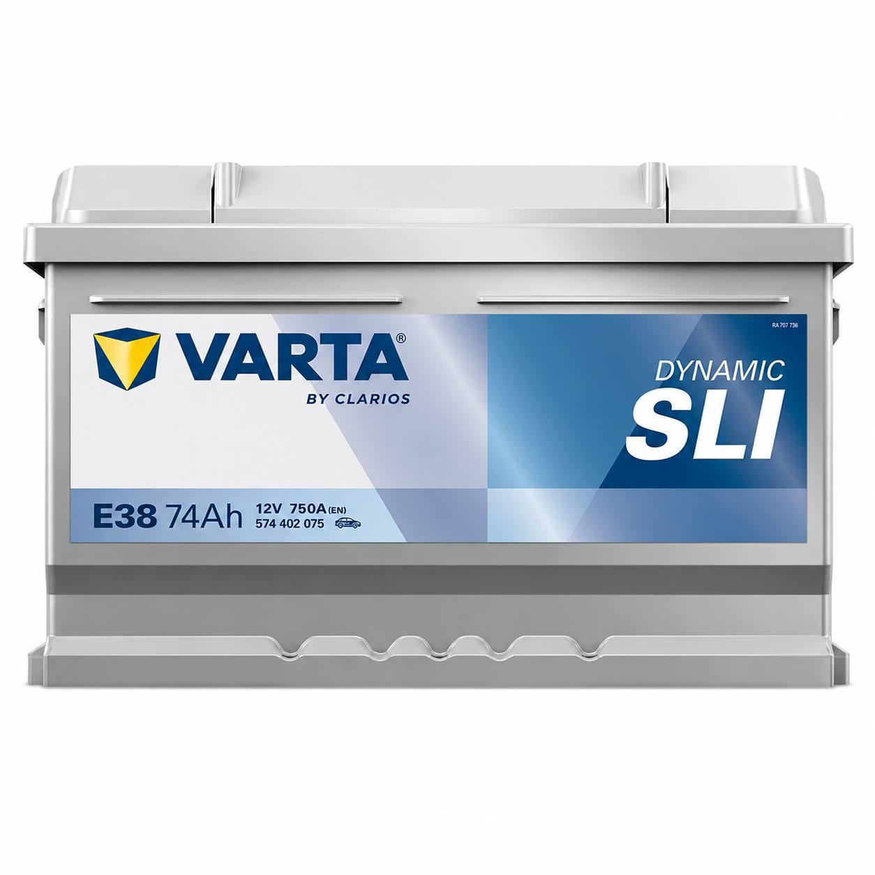 Акумулятор автомобільний Varta E38 74 Ah 750A R+ 12V низькобазовий (3144327479) Акумулятор автомобільний Varta E38 74 Ah 750A R+ 12V низькобазовий (3144327479)