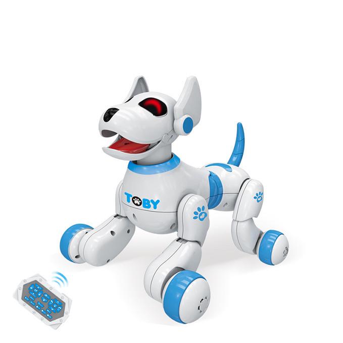 Интерактивная игрушка TENFUN E-TOBY робот-собака на радиоуправлении Бело-Голубой (SUN3450)