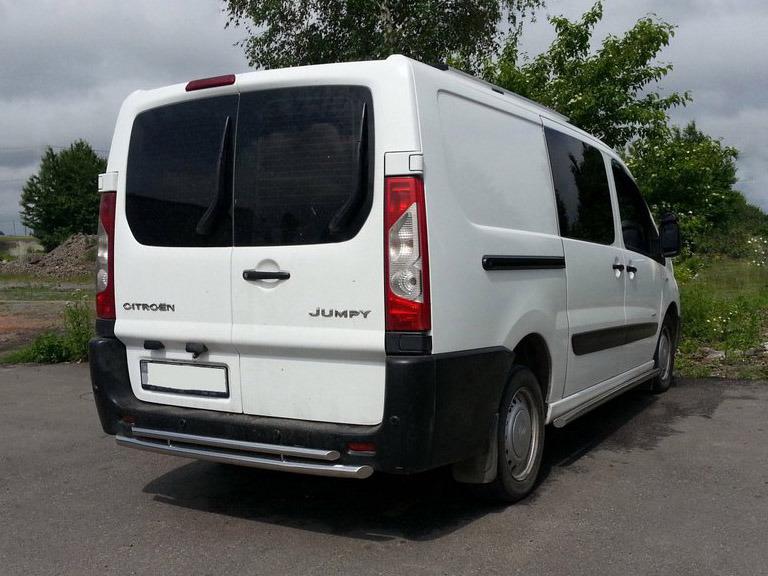 Задняя дуга AK-002-Double CAN для Peugeot Expert 2007-2016 гг. нержавеющая сталь Хром