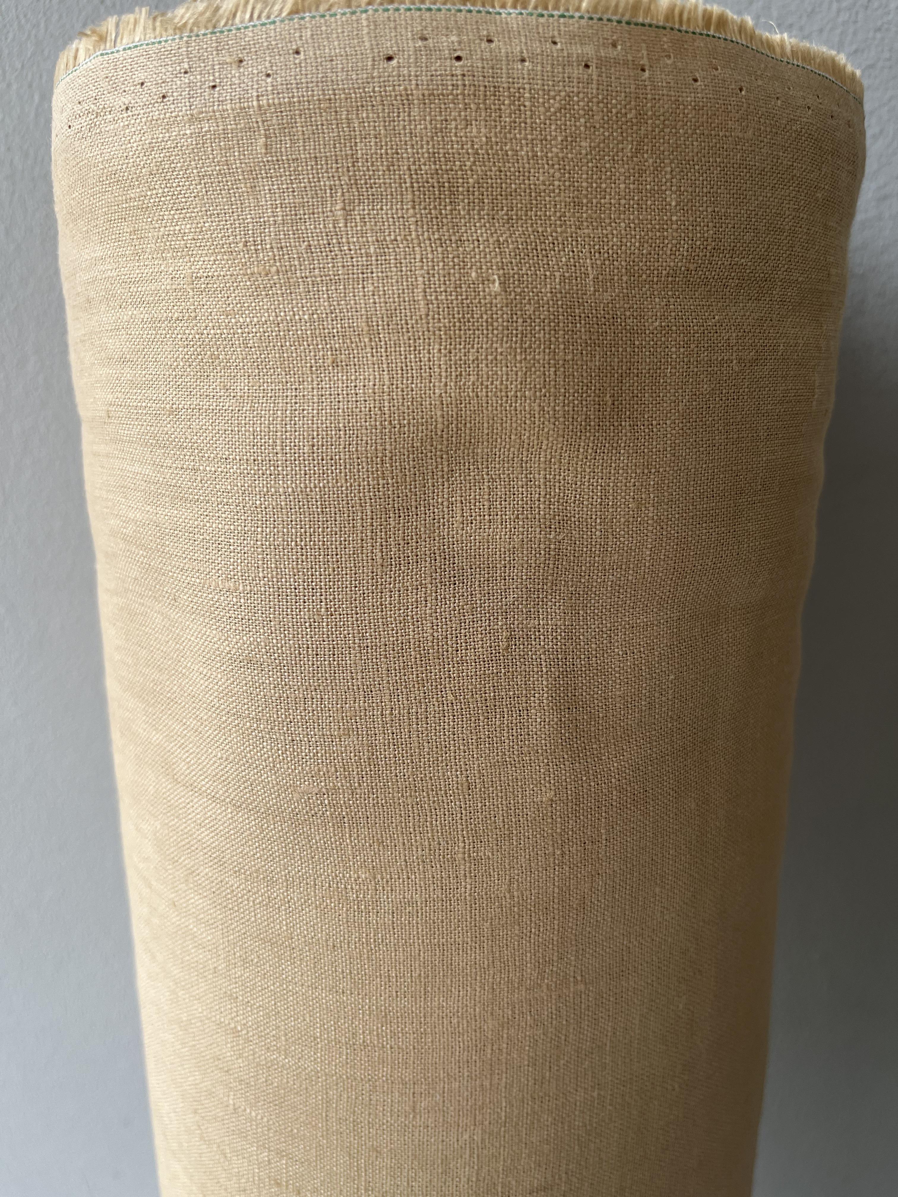 Тканина костюмна пом'якшена Linen Plus 100% льон 143 см 883 Ніжно-жовтий - фото 6