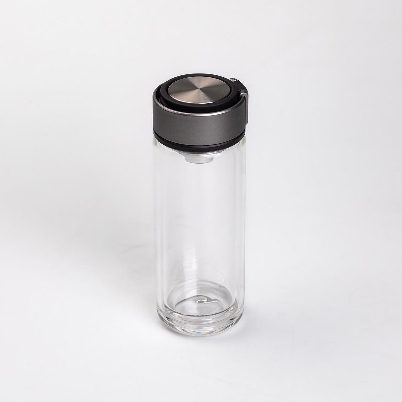 Термос скляний з подвійними стінками та ситечком 330 мл Сірий (HP-14-39G) - фото 7 Термос скляний з подвійними стінками та ситечком 330 мл Сірий (HP-14-39G) - фото 7