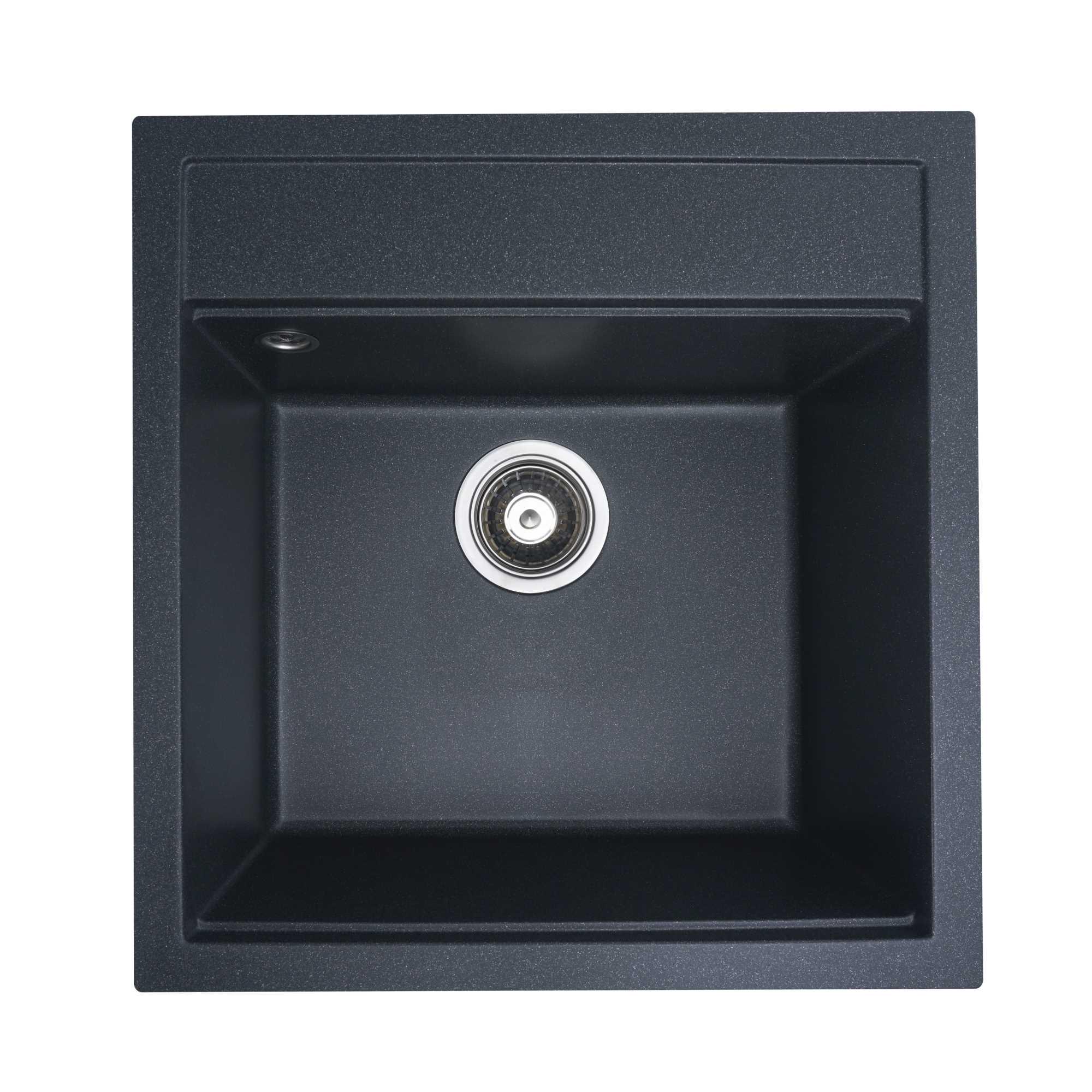 Мийка для кухні гранітна Platinum 5149 FIESTA матова Антрацитовий - фото 1