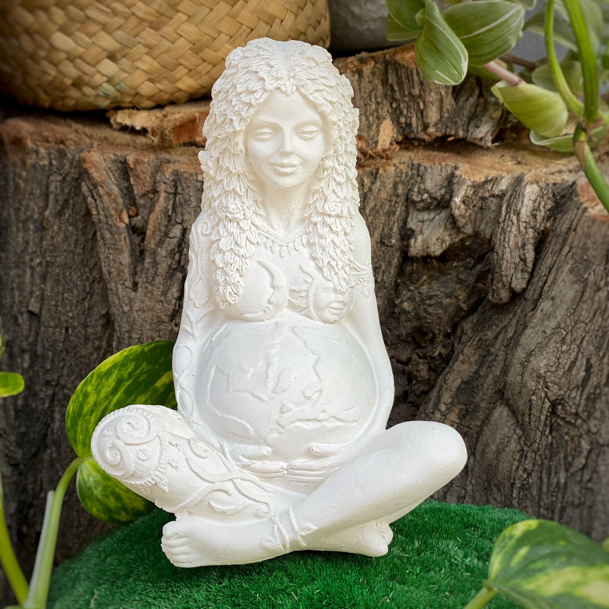 Статуэтка-оберег Богиня Гайя Мать Земли без покрытия гипс ручная работа 14х9,5 см L